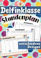 Vorschau - Arbeitsblätter - Delfinklasse - Stundenplan (Klassentier) - Deckblatt