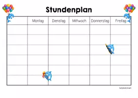 Vorschau - Arbeitsblätter - Delfinklasse - Stundenplan (Klassentier) - Seite 3