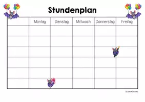 Vorschau - Arbeitsblätter - Fledermausklasse - Stundenplan (Klassentier) - Seite 3