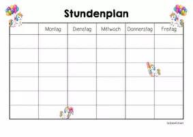 Vorschau - Arbeitsblätter - Einhornklasse - Stundenplan (Klassentier) - Seite 3