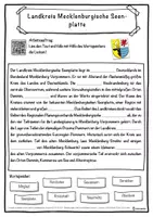 Vorschau - Unterrichtsreihen - Landkreis Mecklenburgische Seenplatte Lückentext mit Wortspeicher Hörverstehen und Suchsel - Seite 1