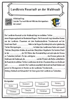 Vorschau - Unterrichtsreihen - Landkreis Neustadt an der Waldnaab Lückentext mit Wortspeicher Hörverstehen und Suchsel - Seite 1