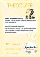 Vorschau - Unterrichtsreihen - Einführung in die Theodizee-Frage l UPP-Entwurf - Deckblatt