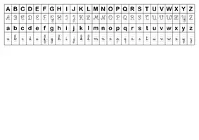 Aperçu - Inclusion - Réglette alphabétique (capitale / script / cursive) (Marelle) - Page 1