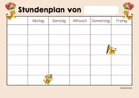 Vorschau - Arbeitsblätter - Leopardenklasse - Stundenplan (Klassentier) - Seite 2