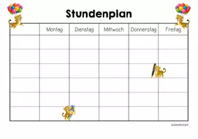 Vorschau - Arbeitsblätter - Leopardenklasse - Stundenplan (Klassentier) - Seite 3