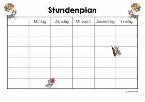 Vorschau - Arbeitsblätter - Wolfklasse - Stundenplan (Klassentier) - Seite 3
