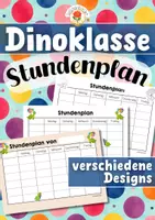 Vorschau - Arbeitsblätter - Dinoklasse - Stundenplan (Klassentier) - Deckblatt
