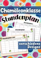 Vorschau - Arbeitsblätter - Chamäleonklasse - Stundenplan (Klassentier) - Deckblatt