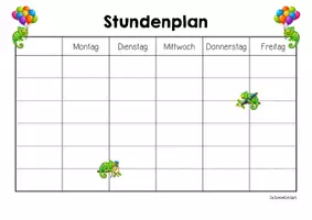 Vorschau - Arbeitsblätter - Chamäleonklasse - Stundenplan (Klassentier) - Seite 3