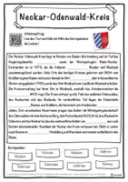 Vorschau - Unterrichtsreihen - Neckar-Odenwald-Kreis Lückentext mit Wortspeicher Hörverstehen und Suchsel - Seite 1