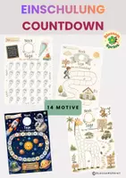 Vorschau - Arbeitsblätter - Countdown Einschulung - 14 Versionen - Deckblatt