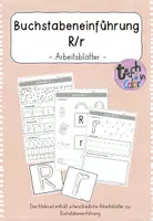 Vorschau - Stationenlernen - Buchstabeneinführung Rr - Arbeitsblätter - Deckblatt