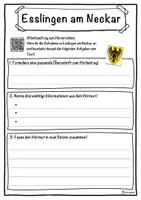 Vorschau - Unterrichtsreihen - Esslingen am Neckar Lückentext mit Wortspeicher Hörverstehen und Suchsel - Seite 3
