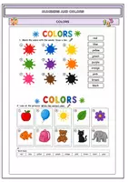 Vorschau - Arbeitsblätter - Colors & numbers (Wortschatz) - Seite 1