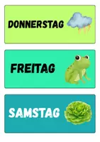 Vorschau - Präsentationen/Tafelbilder - Wochentage - Seite 1