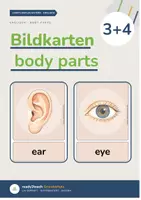 Vorschau - Fördermaterial/Inklusion - Bildkarten BODY PARTS | Englisch Grundschule | mit & ohne Brick Words - Deckblatt