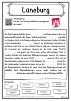 Vorschau - Unterrichtsreihen - Lüneburg Lückentext mit Wortspeicher Hörverstehen und Suchsel - Seite 1