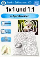 Vorschau - Arbeitsblätter - 1x1 und 1:1 in Spiralaufgaben - Deckblatt