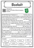 Vorschau - Unterrichtsreihen - Bocholt Lückentext mit Wortspeicher Hörverstehen und Suchsel - Seite 1