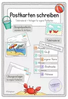 Vorschau - Arbeitsblätter - Materialpaket: Postkarten schreiben - Tafelmaterial - Arbeitsblätter - Beispielpostkarte - Seite 3