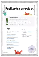 Vorschau - Arbeitsblätter - Postkarten schreiben - Arbeitsblätter - Beispielpostkarte - Vorlagen für eigene Postkarte - Seite 1