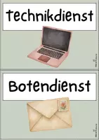 Vorschau - Poster - Klassendienste | Watercolor Design | Klassenzimmerdekoration - Seite 3