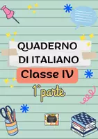 anteprima - Esercizi - QUADERNO DI ITALIANO classe 4° - 1° parte - teoria ed esercizi svolti - - Pagina di copertina