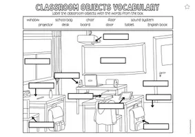 Vorschau - Arbeitsblätter - Classroom Objects Vocabulary Worksheets– 2-fach differenziert | Passend zu More! 1 - Seite 1