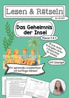 Vorschau - Arbeitsblätter - Lesen & Rätseln: Das Geheimnis der Insel - Deckblatt