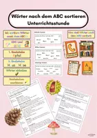 Vorschau - Stundenentwürfe - Wörter nach dem ABC sortieren: Unterrichtsstunde Herbst - Deckblatt