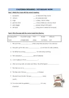 Vorschau - Arbeitsblätter - California Dreaming Vocabulary Work (More 3 Unit 11) - Seite 1