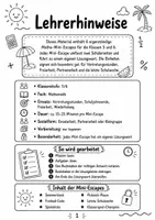 Vorschau - Arbeitsblätter - Escape Room Mathe - Seite 1