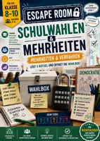 Vorschau - Stundenentwürfe - Escape Room Schulwahlen & Mehrheiten – Politikunterricht Klasse 8–10 - Deckblatt