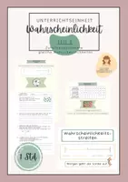 Vorschau - Arbeitsblätter - Wahrscheinlichkeit I Zufallsexperiment I gleiche Wahrscheinlichkeit - Deckblatt