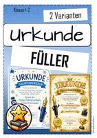 Vorschau - Bildkarten - Füllerführerschein Urkunde Füller Klasse 1 2 - Deckblatt