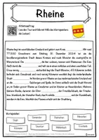 Vorschau - Unterrichtsreihen - Rheine Lückentext mit Wortspeicher Hörverstehen und Suchsel - Seite 1