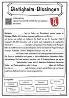 Vorschau - Unterrichtsreihen - Bietigheim-Bissingen Lückentext mit Wortspeicher Hörverstehen und Suchsel - Seite 1
