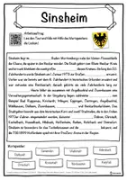 Vorschau - Unterrichtsreihen - Sinsheim Lückentext mit Wortspeicher Hörverstehen und Suchsel - Seite 1