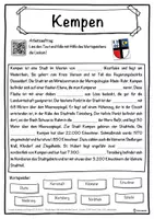 Vorschau - Unterrichtsreihen - Kempen Lückentext mit Wortspeicher Hörverstehen und Suchsel - Seite 1