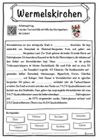 Vorschau - Unterrichtsreihen - Wermelskirchen Lückentext mit Wortspeicher Hörverstehen und Suchsel - Seite 1