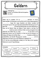 Vorschau - Unterrichtsreihen - Geldern Lückentext mit Wortspeicher Hörverstehen und Suchsel - Seite 1