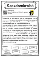 Vorschau - Unterrichtsreihen - Korschenbroich Lückentext mit Wortspeicher Hörverstehen und Suchsel - Seite 1