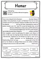 Vorschau - Unterrichtsreihen - Hemer Lückentext mit Wortspeicher Hörverstehen und Suchsel - Seite 1