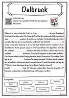 Vorschau - Unterrichtsreihen - Delbrück Lückentext mit Wortspeicher Hörverstehen und Suchsel - Seite 1