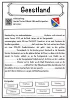 Vorschau - Unterrichtsreihen - Geestland Lückentext mit Wortspeicher Hörverstehen und Suchsel - Seite 1