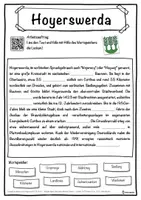 Vorschau - Unterrichtsreihen - Hoyerswerda Lückentext mit Wortspeicher Hörverstehen und Suchsel - Seite 1
