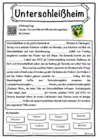 Vorschau - Unterrichtsreihen - Unterschleißheim Lückentext mit Wortspeicher Hörverstehen und Suchsel - Seite 1