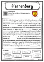 Vorschau - Unterrichtsreihen - Herrenberg Lückentext mit Wortspeicher Hörverstehen und Suchsel - Seite 1