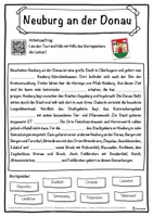 Vorschau - Unterrichtsreihen - Neuburg an der Donau Lückentext mit Wortspeicher Hörverstehen und Suchsel - Seite 1